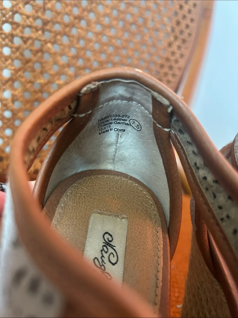 Naughty Monkey Wedge Espadrille  in Light Brown and Cream - Lace-Up Womens Heel